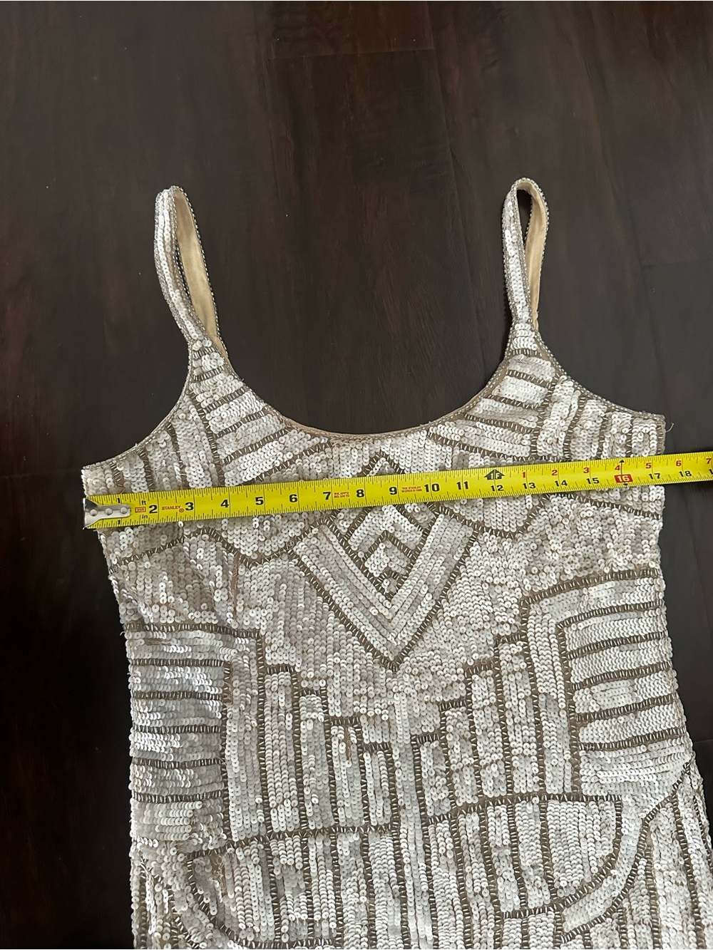 Adrianna Papell Beaded Sequin Cocktail Dress Size 10 - Picture 9 of 10